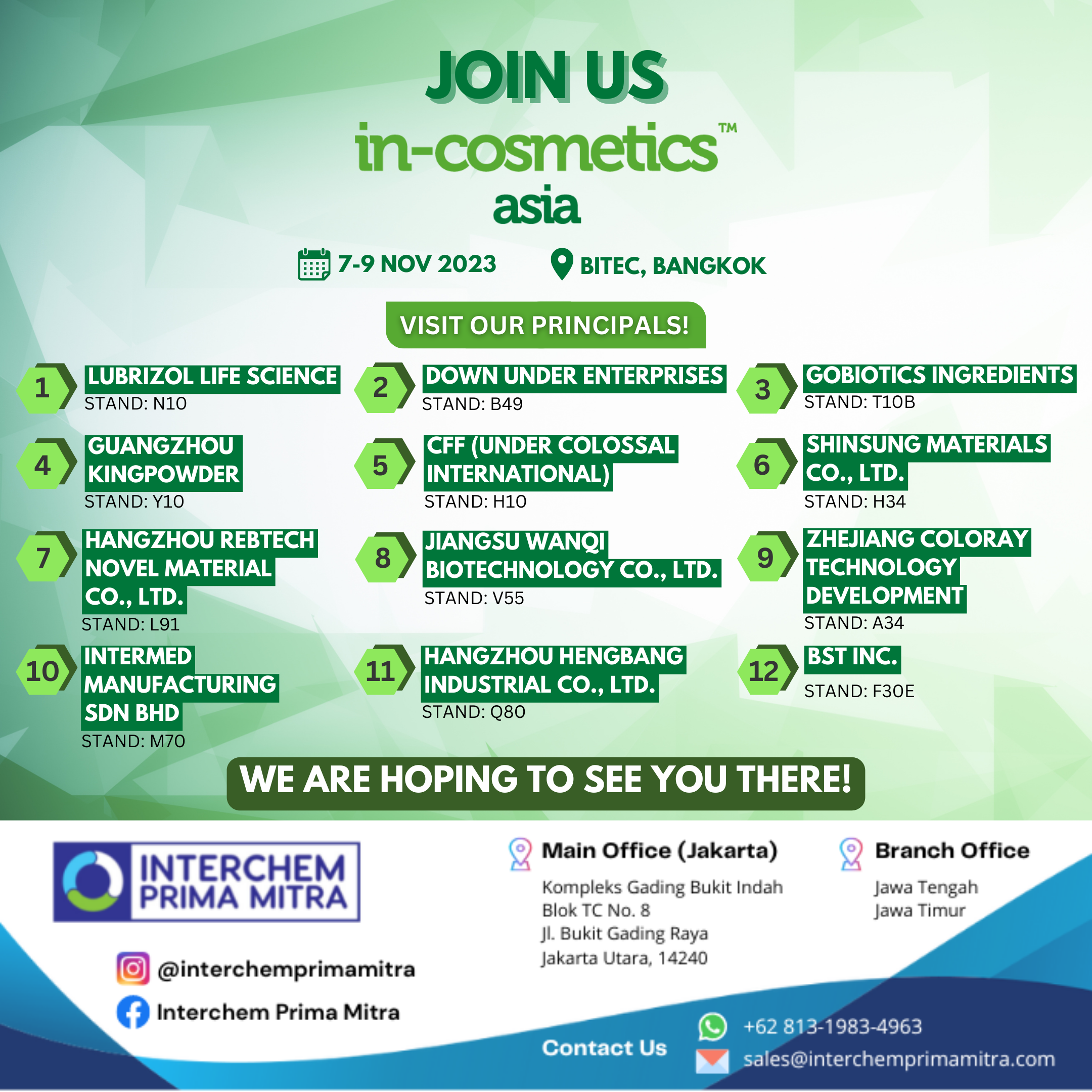 Join Us In Cosmetics Asia 2023 - Bitec - Bangkok